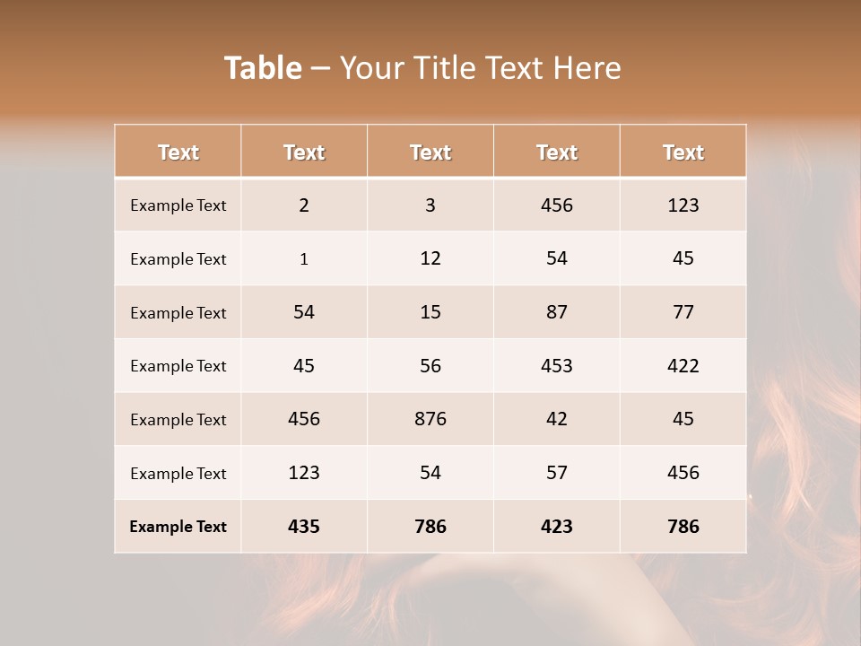 Wavy Hair Dark Health PowerPoint Template