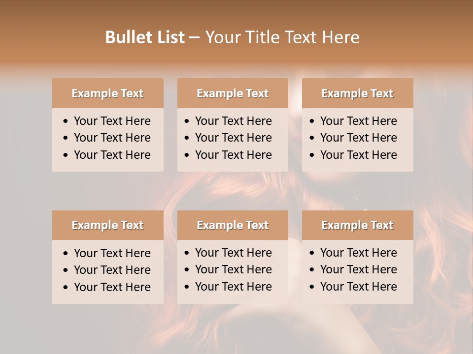 Wavy Hair Dark Health PowerPoint Template