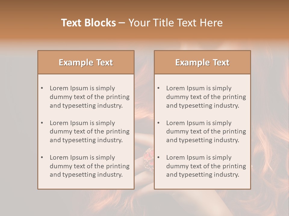 Wavy Hair Dark Health PowerPoint Template