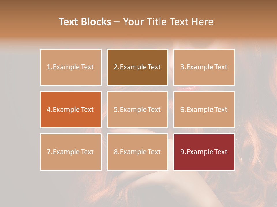 Wavy Hair Dark Health PowerPoint Template