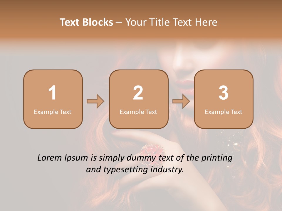 Wavy Hair Dark Health PowerPoint Template