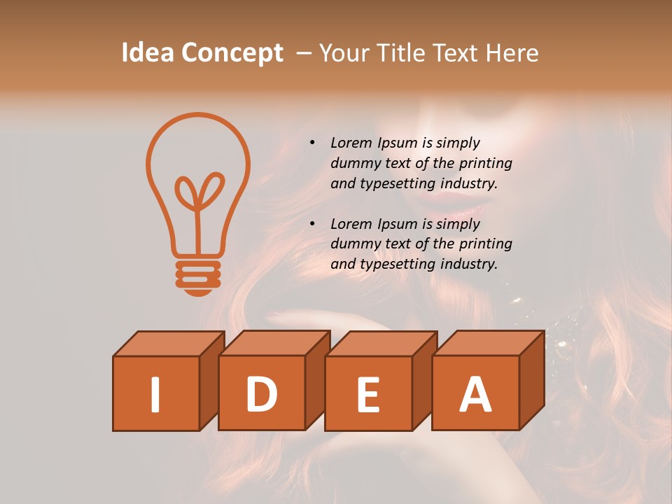 Wavy Hair Dark Health PowerPoint Template