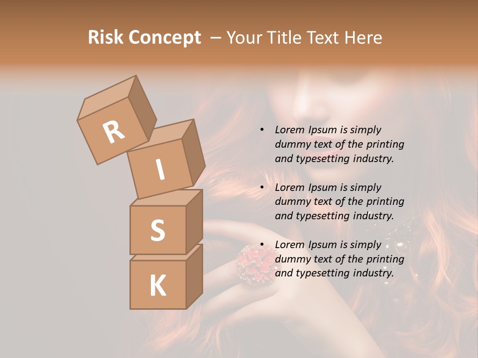 Wavy Hair Dark Health PowerPoint Template