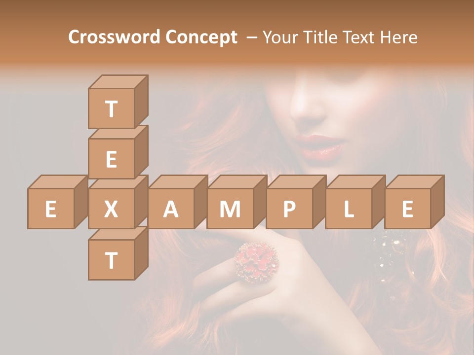 Wavy Hair Dark Health PowerPoint Template