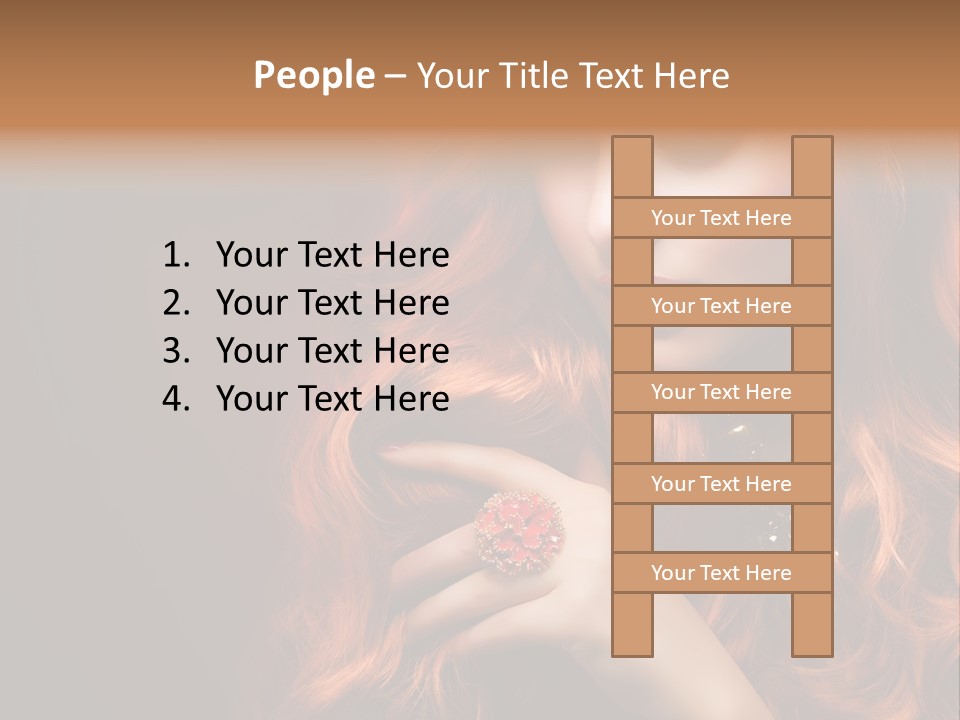 Wavy Hair Dark Health PowerPoint Template