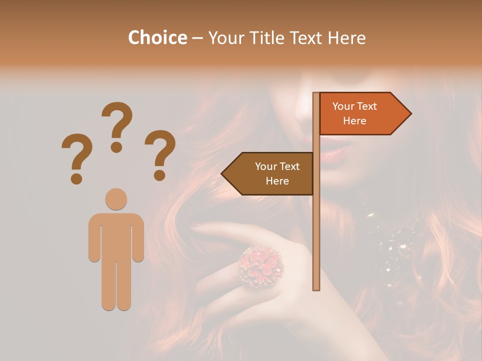 Wavy Hair Dark Health PowerPoint Template