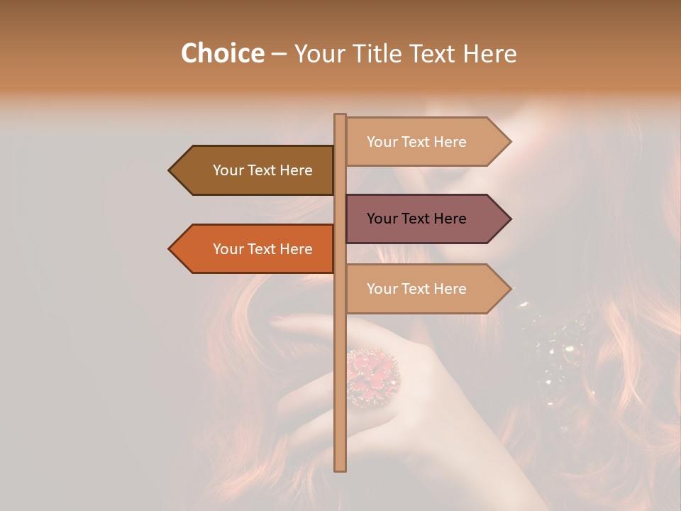 Wavy Hair Dark Health PowerPoint Template