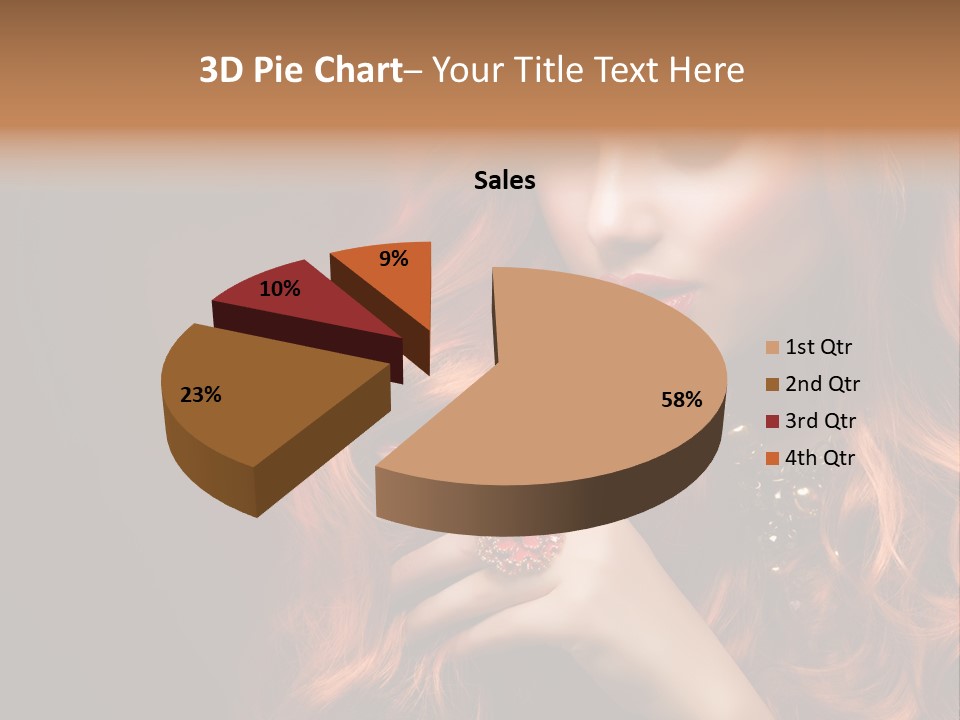 Wavy Hair Dark Health PowerPoint Template