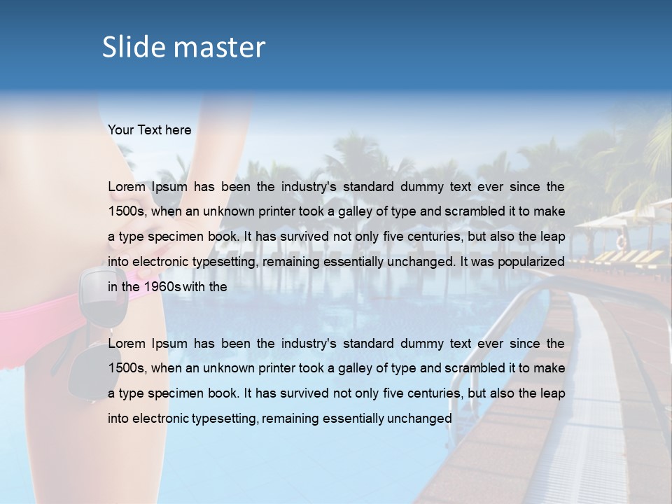 Tropical Girl Pursuit PowerPoint Template