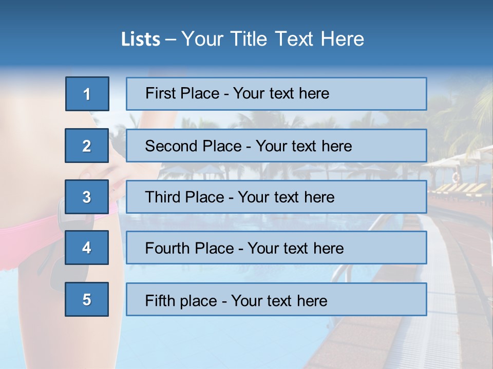 Tropical Girl Pursuit PowerPoint Template