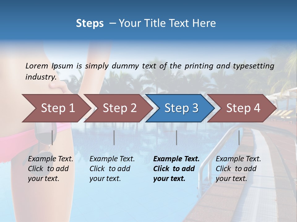 Tropical Girl Pursuit PowerPoint Template