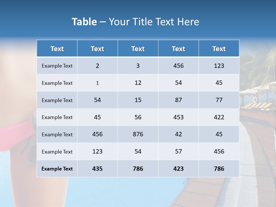 Tropical Girl Pursuit PowerPoint Template