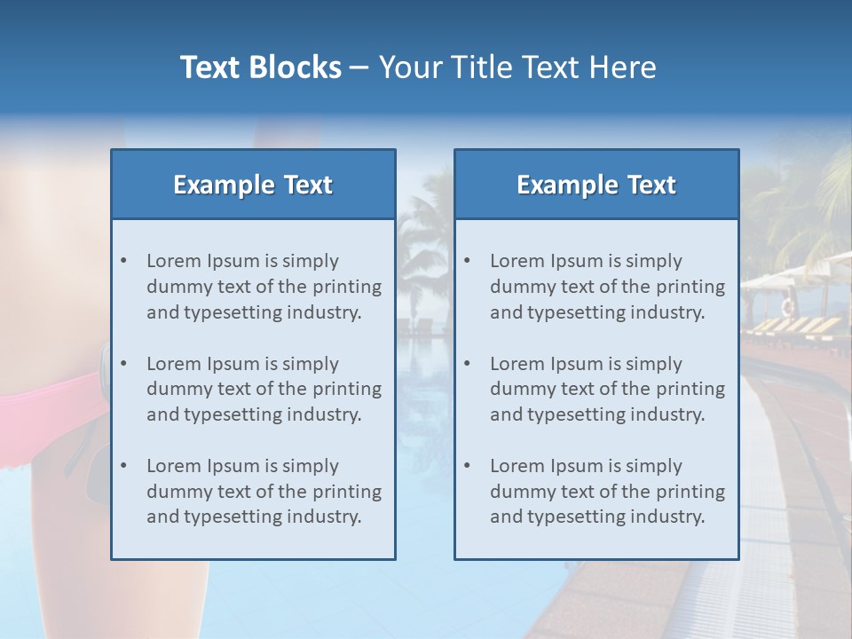 Tropical Girl Pursuit PowerPoint Template