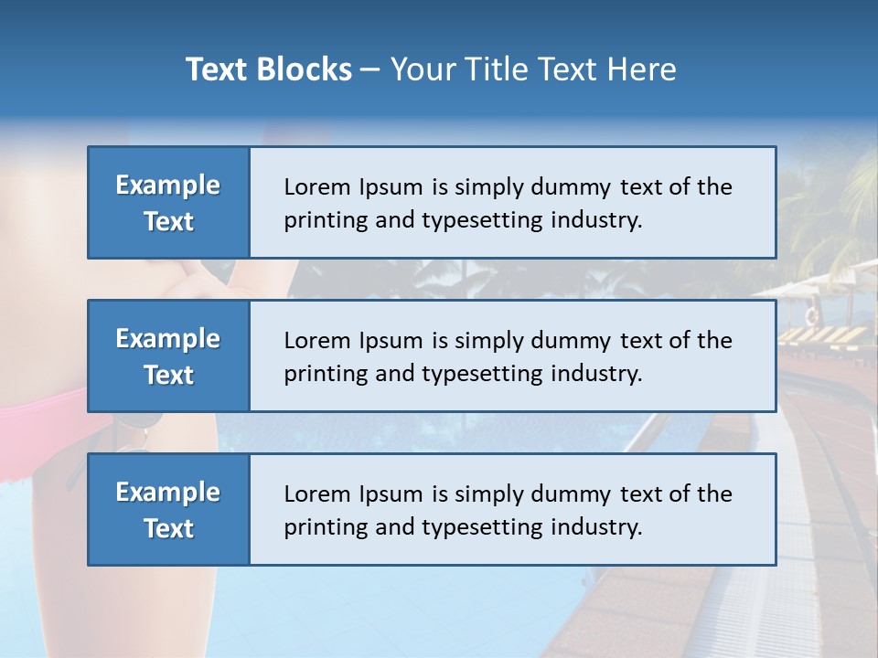 Tropical Girl Pursuit PowerPoint Template