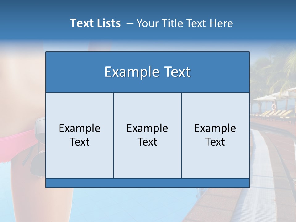 Tropical Girl Pursuit PowerPoint Template