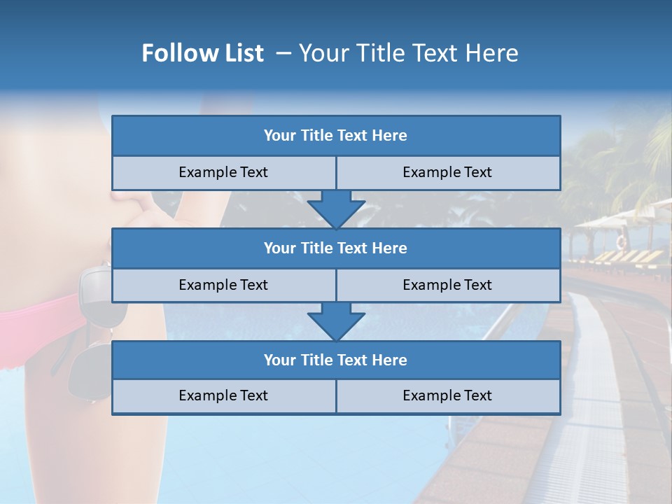 Tropical Girl Pursuit PowerPoint Template