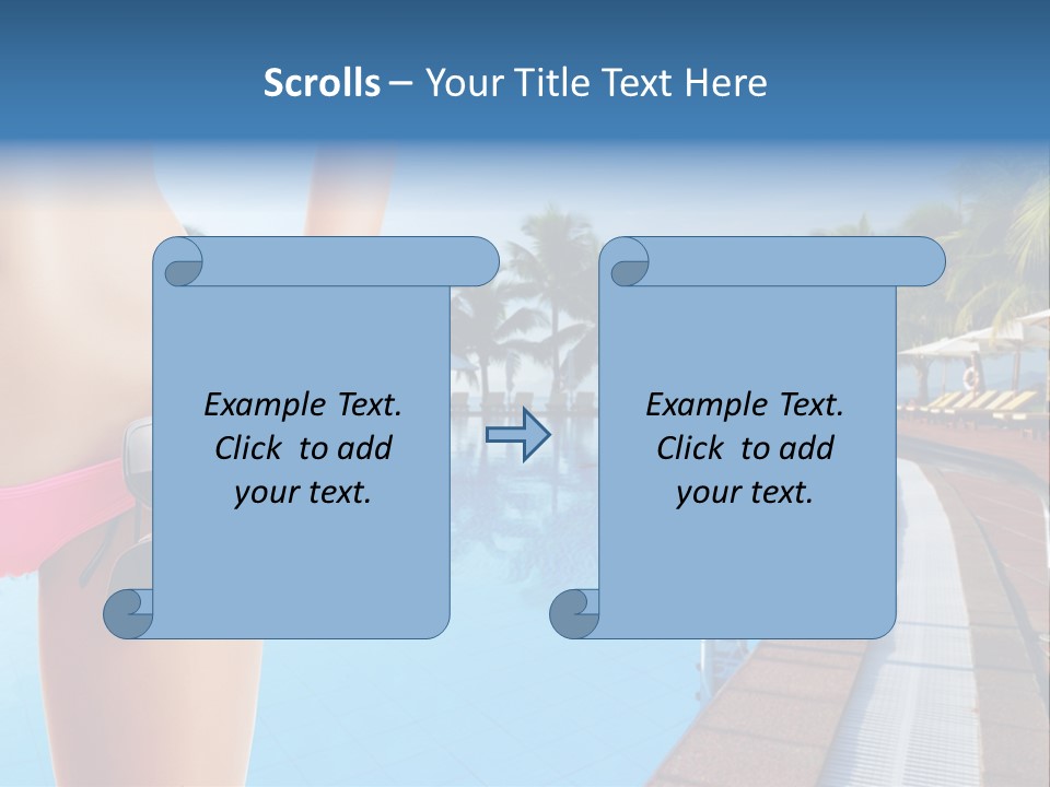 Tropical Girl Pursuit PowerPoint Template