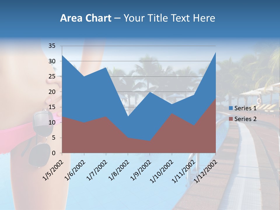 Tropical Girl Pursuit PowerPoint Template