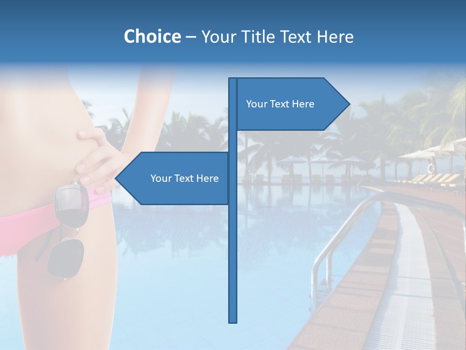 Tropical Girl Pursuit PowerPoint Template