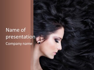 Salon Hair Portrait PowerPoint Template