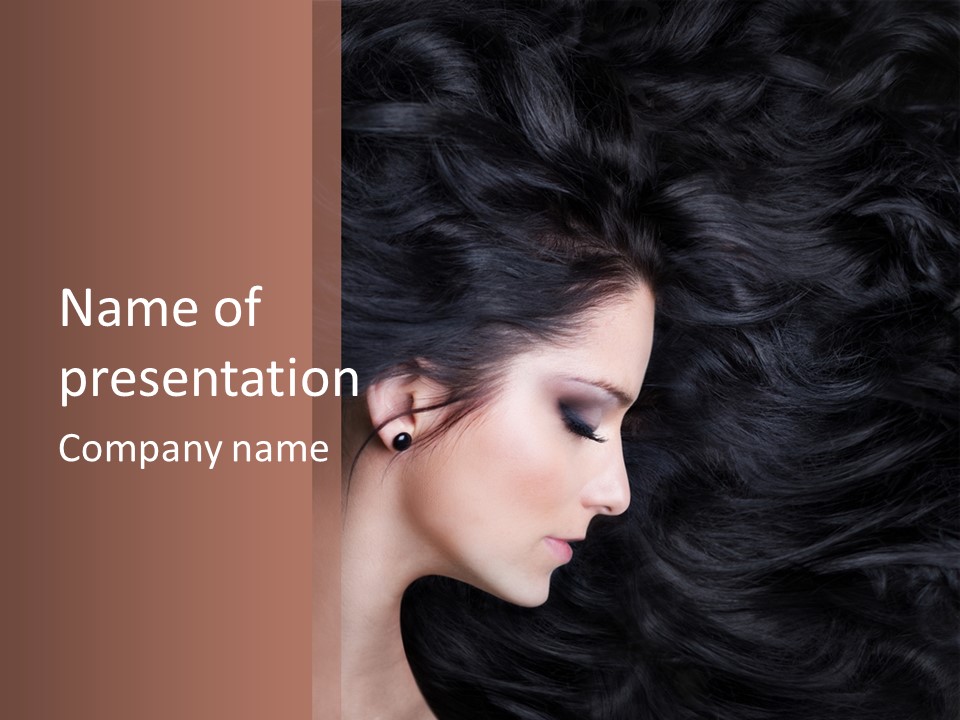 Salon Hair Portrait PowerPoint Template