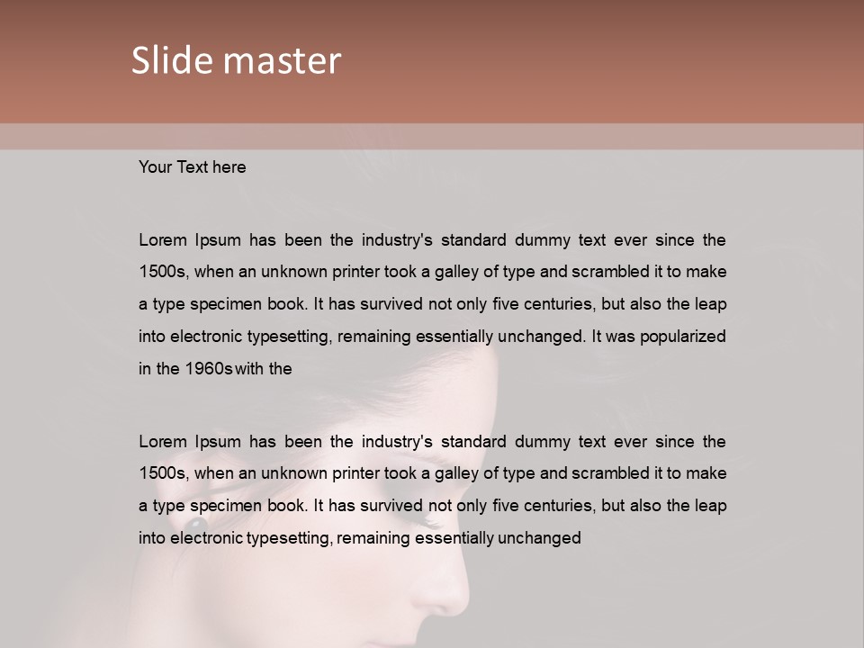 Salon Hair Portrait PowerPoint Template