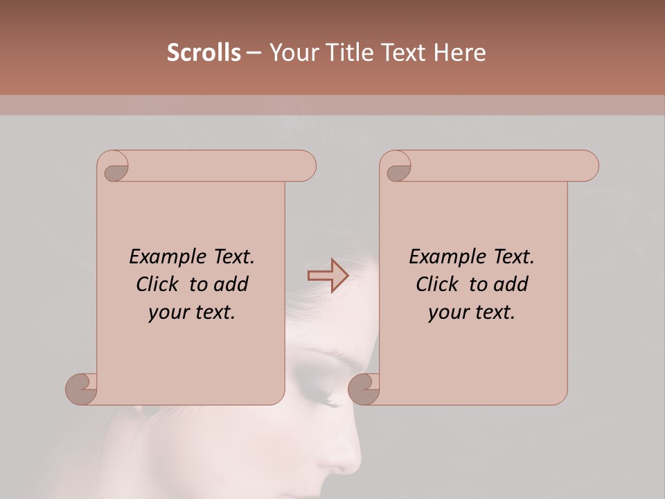 Salon Hair Portrait PowerPoint Template