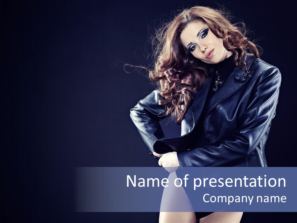 Model Alluring Charm PowerPoint Template