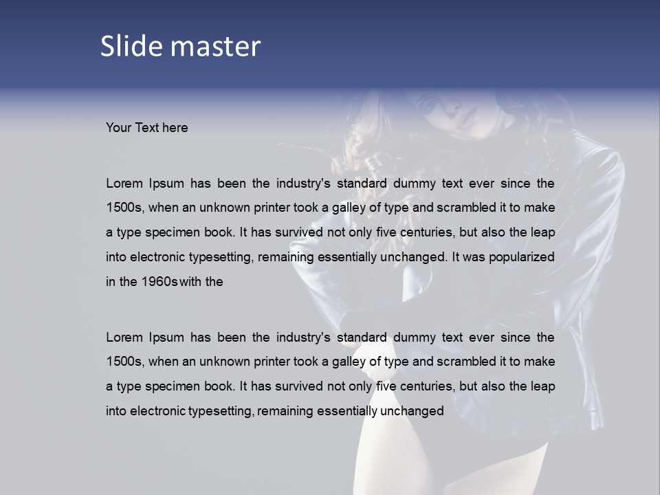 Model Alluring Charm PowerPoint Template