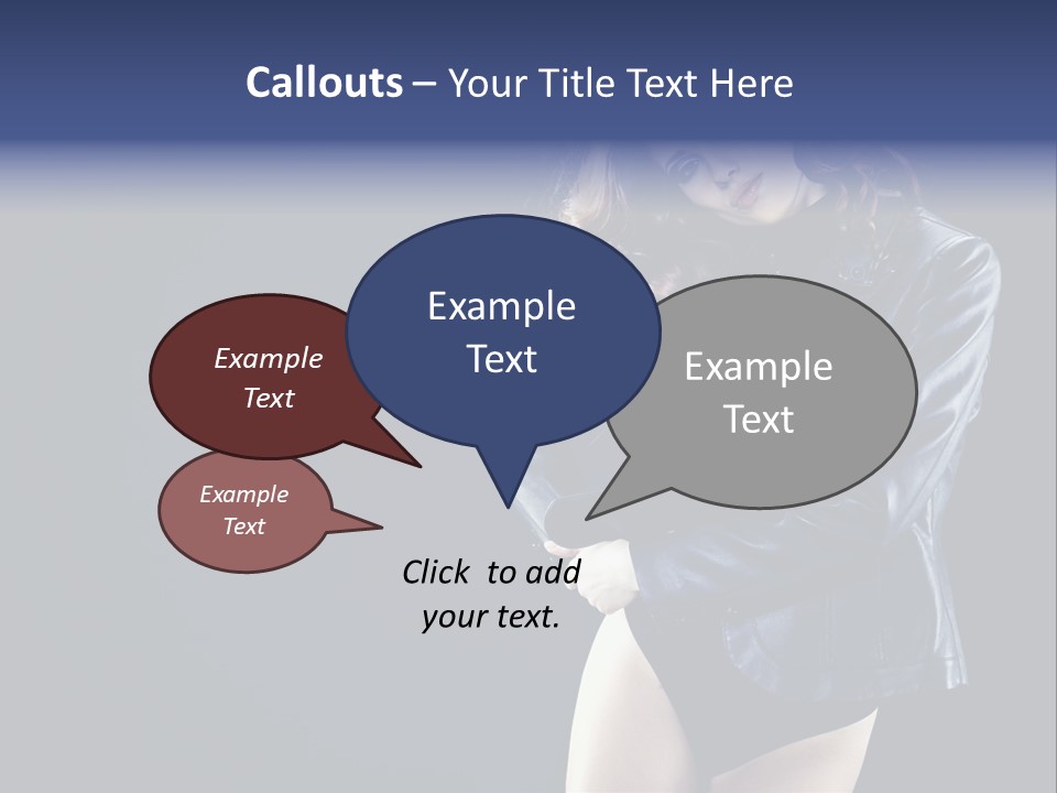 Model Alluring Charm PowerPoint Template