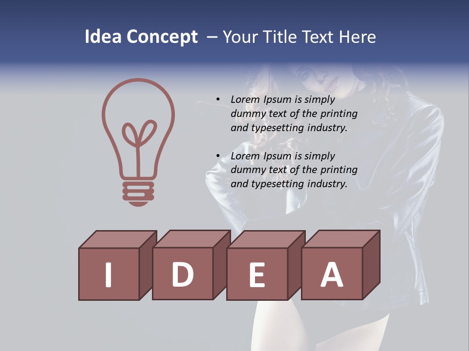 Model Alluring Charm PowerPoint Template