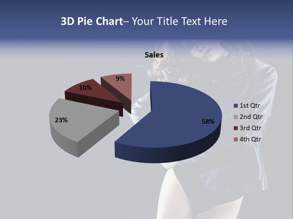 Model Alluring Charm PowerPoint Template