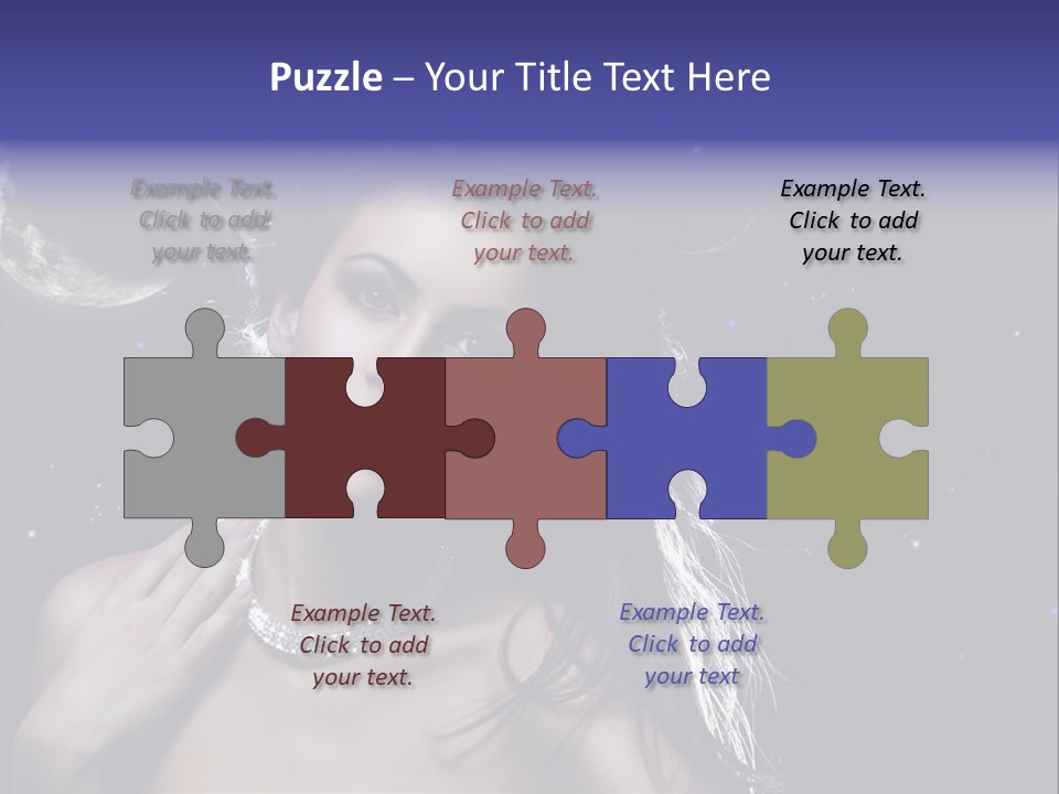 Moon Human Head PowerPoint Template