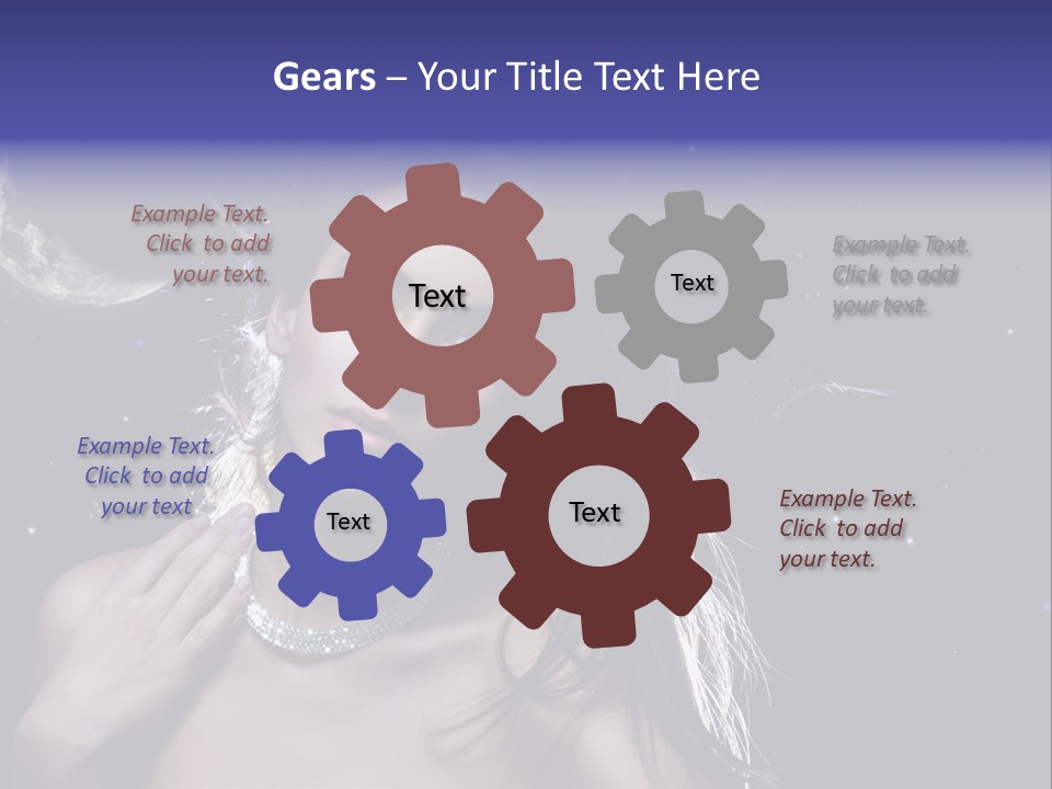 Moon Human Head PowerPoint Template