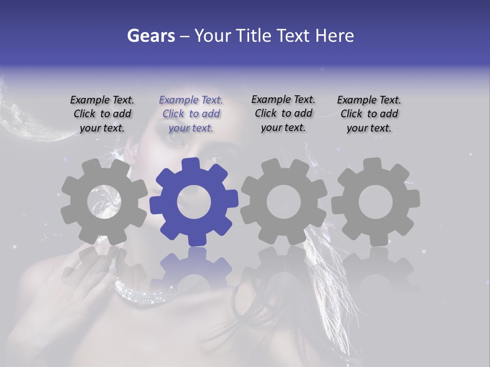 Moon Human Head PowerPoint Template