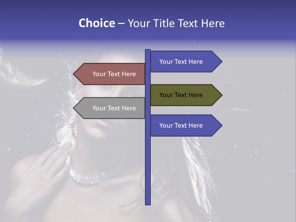 Moon Human Head PowerPoint Template