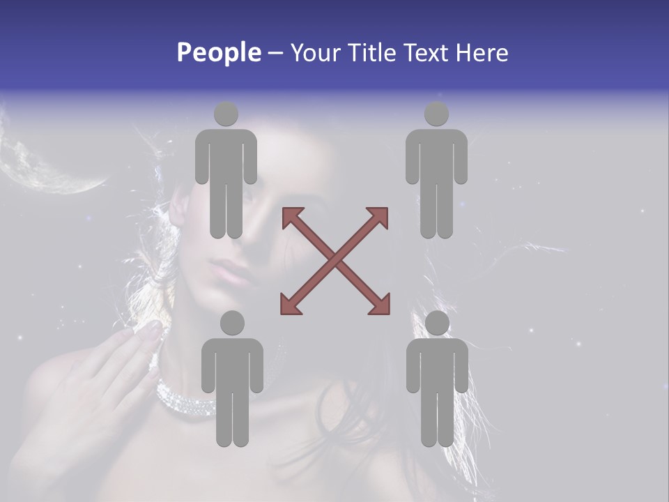 Moon Human Head PowerPoint Template