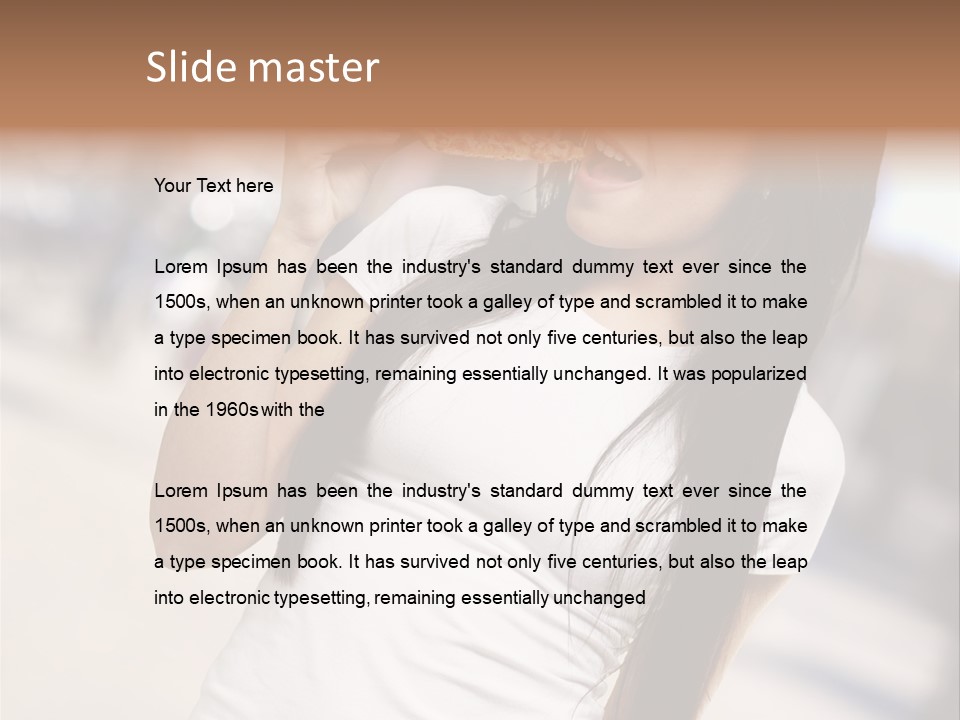 Closeup Beautiful Portrait PowerPoint Template