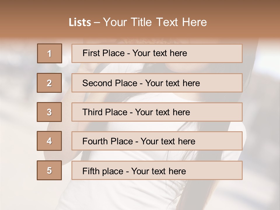 Closeup Beautiful Portrait PowerPoint Template