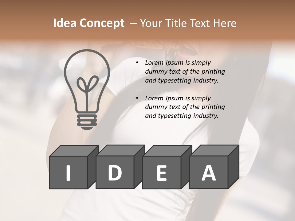 Closeup Beautiful Portrait PowerPoint Template