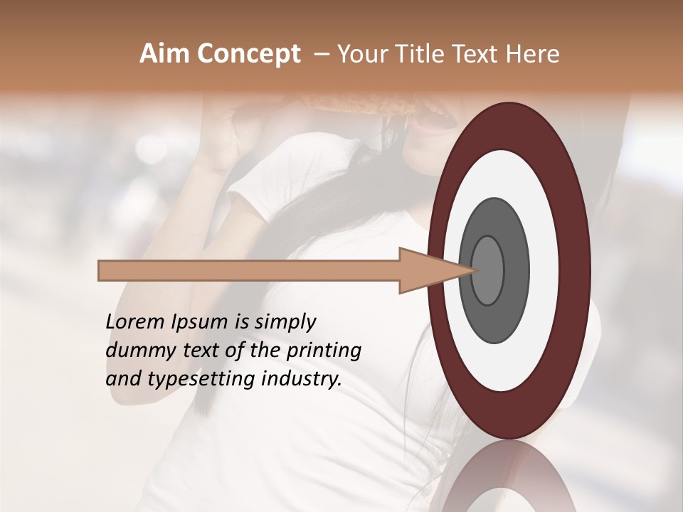 Closeup Beautiful Portrait PowerPoint Template