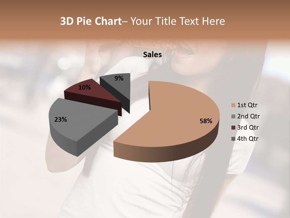 Closeup Beautiful Portrait PowerPoint Template