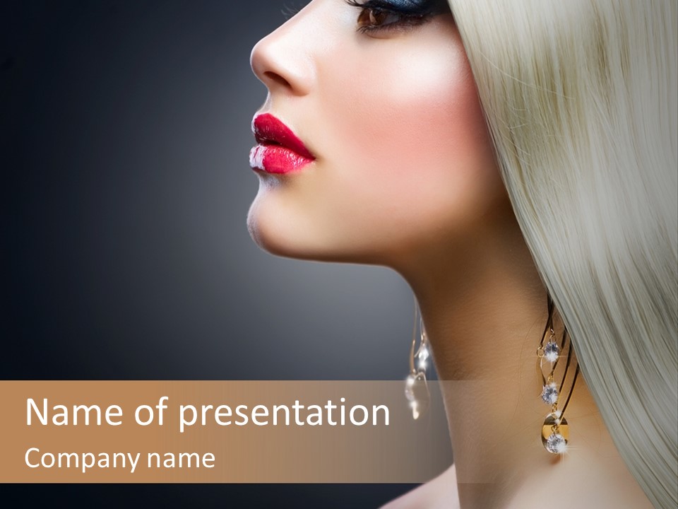 White Wavy Blond PowerPoint Template