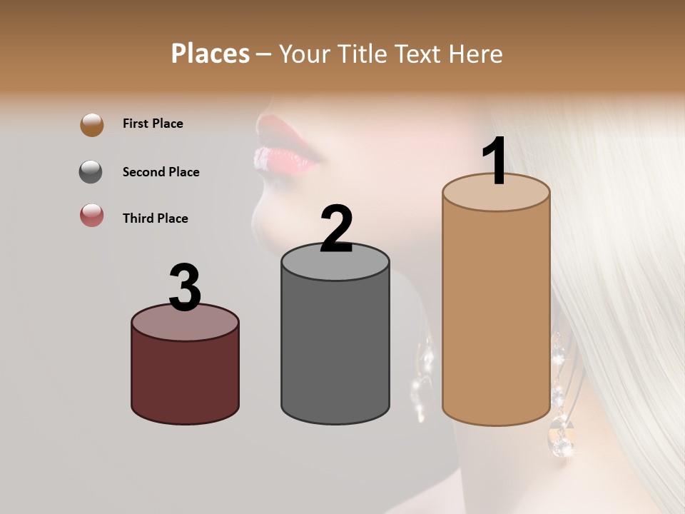 White Wavy Blond PowerPoint Template