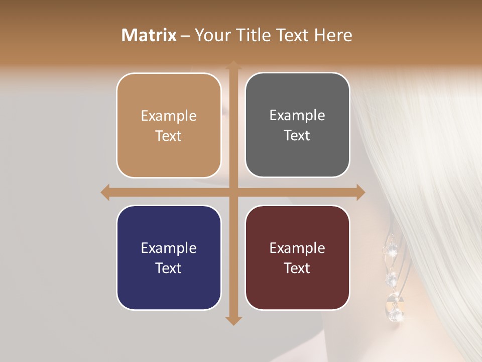 White Wavy Blond PowerPoint Template