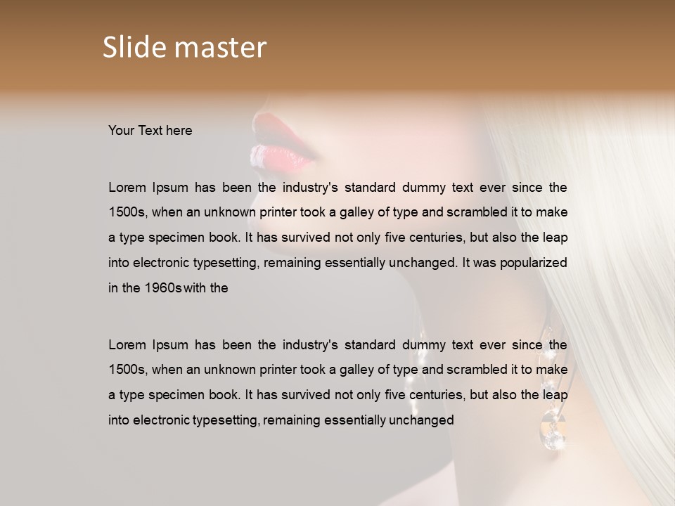 White Wavy Blond PowerPoint Template