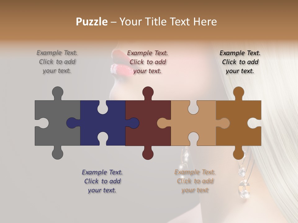 White Wavy Blond PowerPoint Template