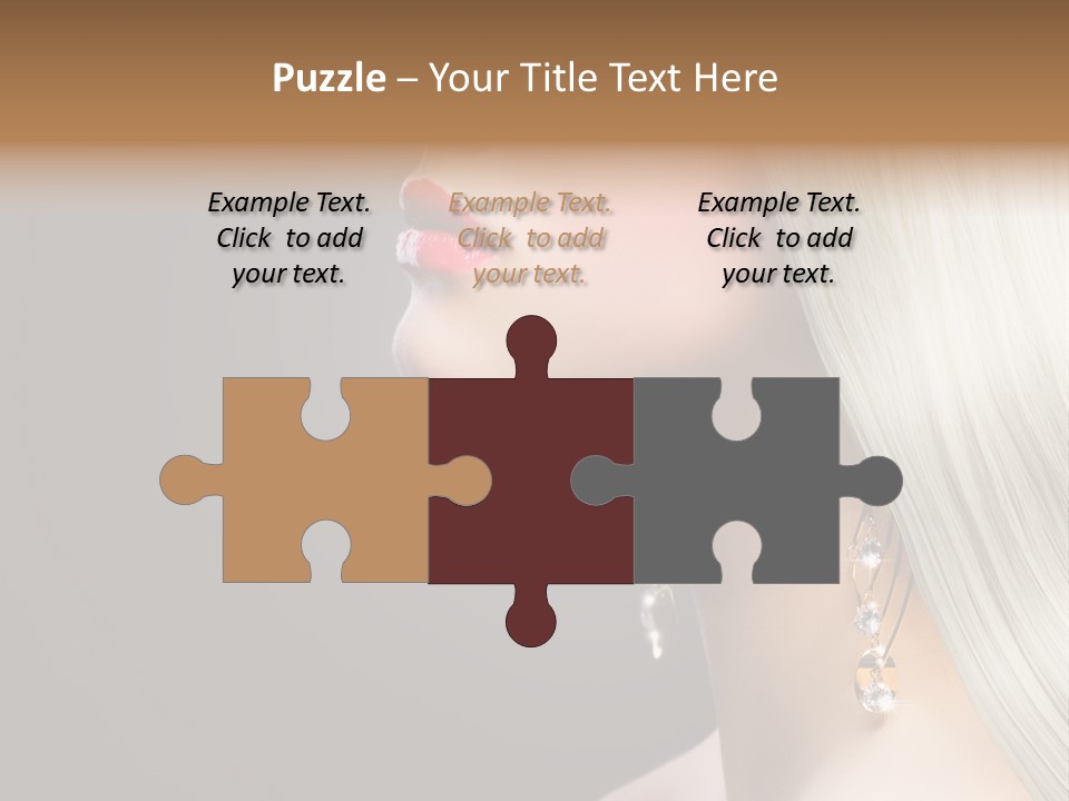 White Wavy Blond PowerPoint Template