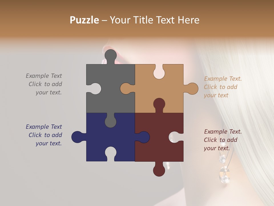 White Wavy Blond PowerPoint Template