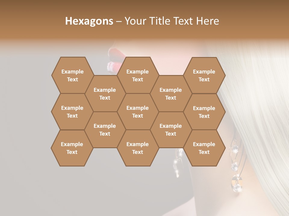 White Wavy Blond PowerPoint Template